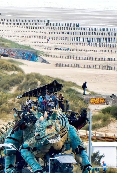 Le Clemenceau Appart-Calais Nord-Balcon-Plage מראה חיצוני תמונה