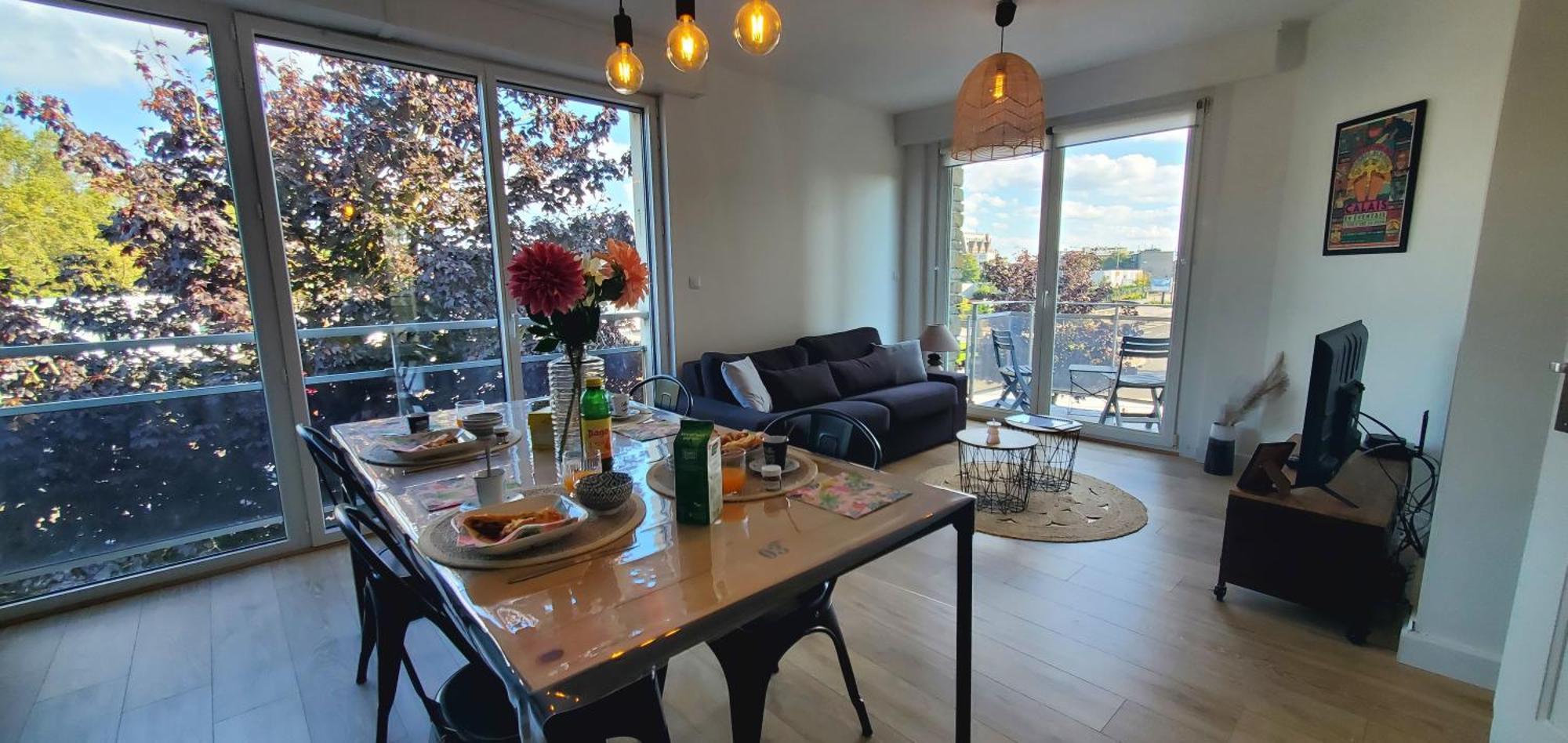 Le Clemenceau Appart-Calais Nord-Balcon-Plage מראה חיצוני תמונה